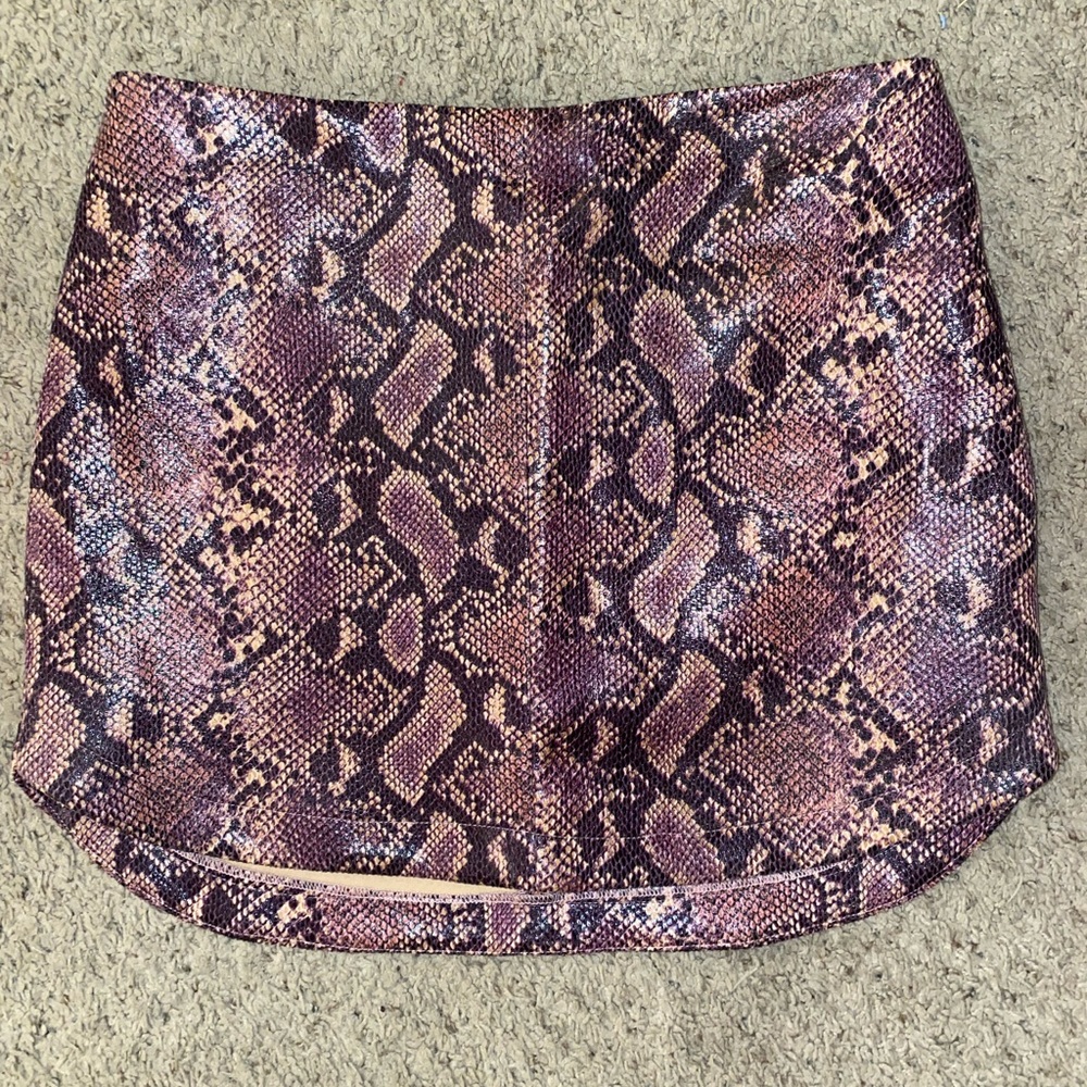 Wild Honey Faux Leather Skirt